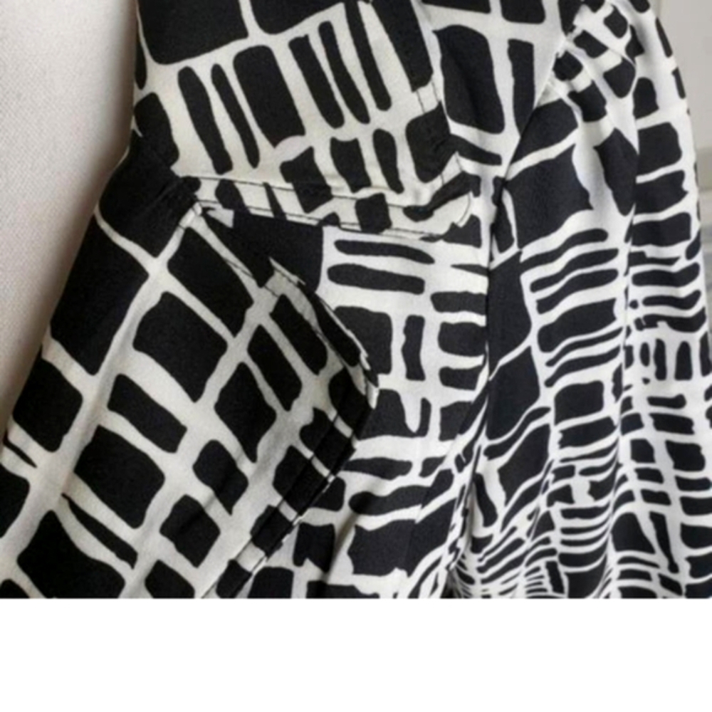Heart Soul Black and White Geometric Print Blazer